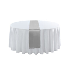 Table Tek Silver Satin Table Runner - 12