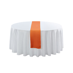 Table Tek Tangerine Orange Satin Table Runner - 12