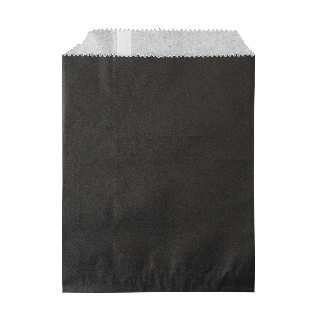 Bag Tek Black Paper Bag - 7" x 5" - 100 count box