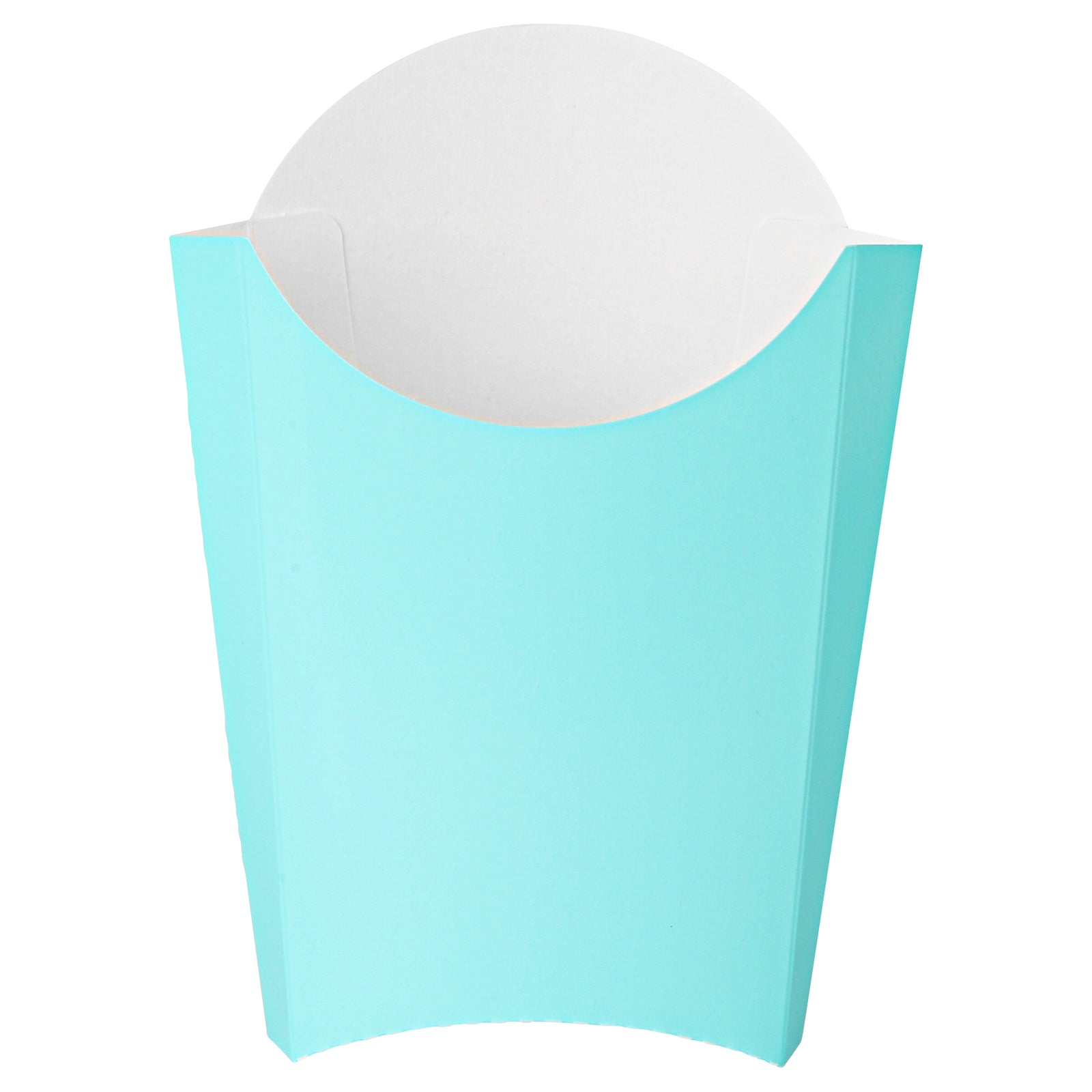 Bio Tek 4 oz Turquoise Paper Fry Cup / Snack Container - 4 3/4" x 3 1/2" x 5" - 100 count box