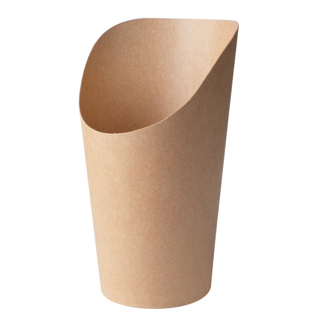 Bio Tek 16 oz Round Kraft Paper Incline Cup - 3 1/2" x 3 1/2" x 5 3/4" - 100 count box