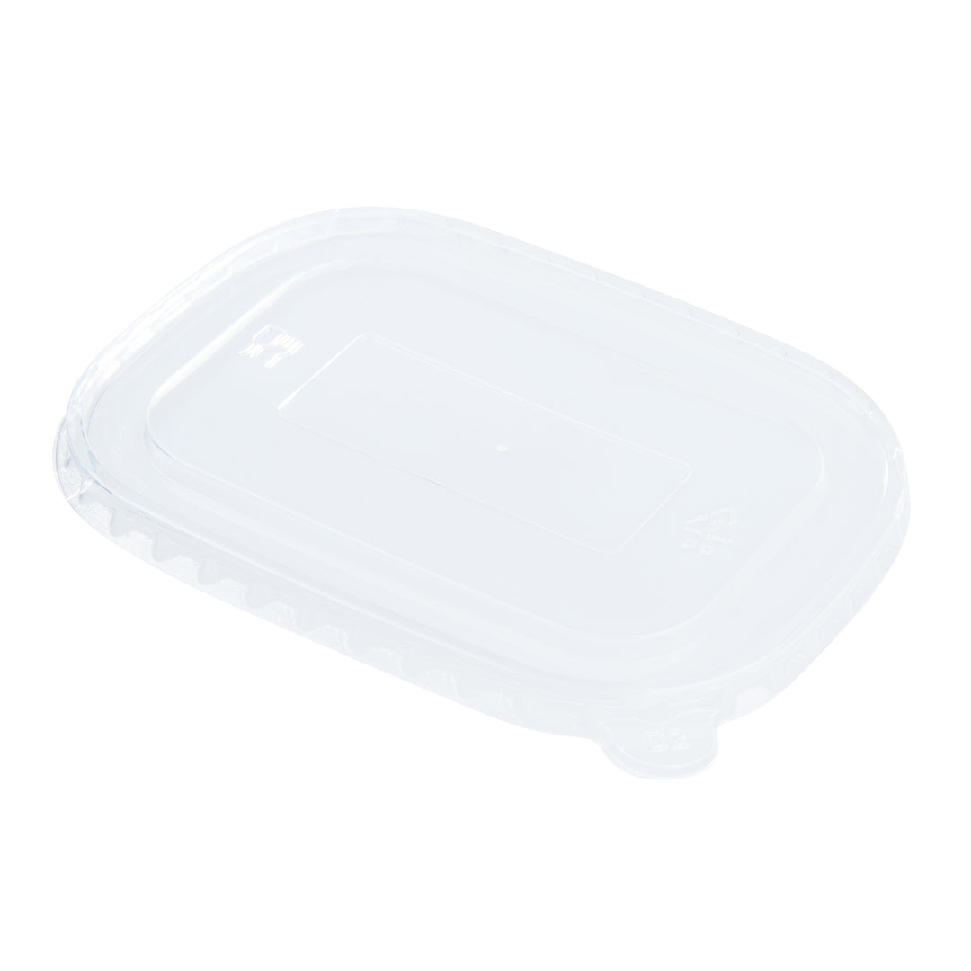 Bio Tek Oval Clear Plastic Lid - Fits Serving Container - 100 count box