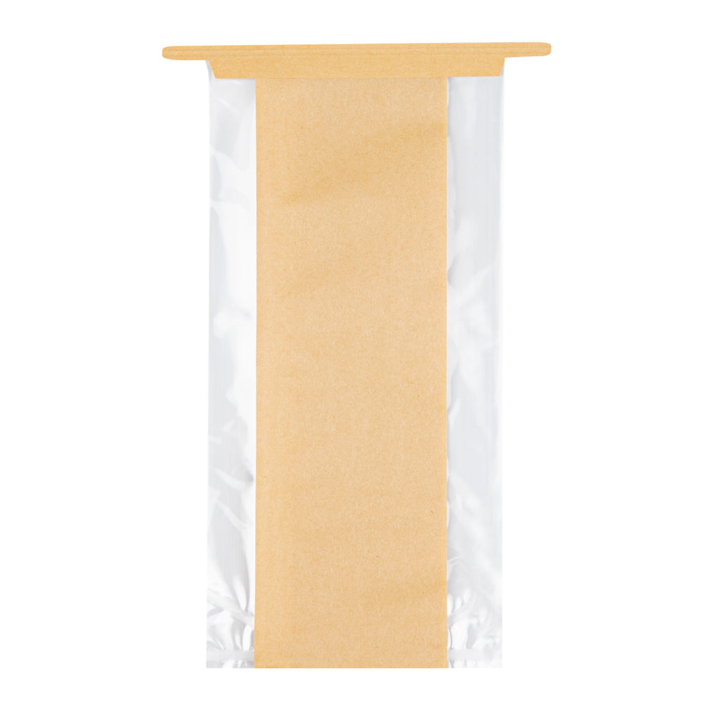 Bag Tek Kraft Paper Bakery Tin Tie Bag - 4 1/2" x 3 1/2" x 12 1/2" - 100 count box