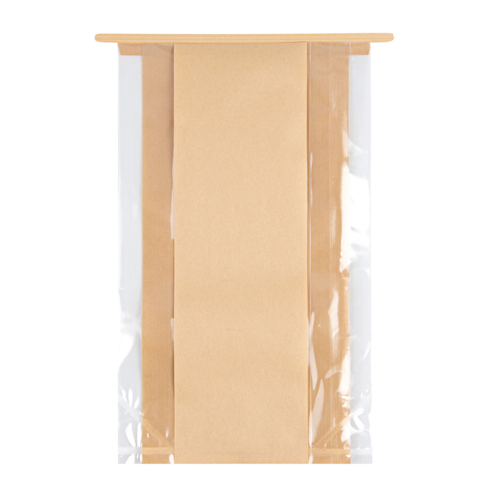 Bag Tek Kraft Paper Bakery Tin Tie Bag - 8 1/4" x 4" x 13 3/4" - 100 count box