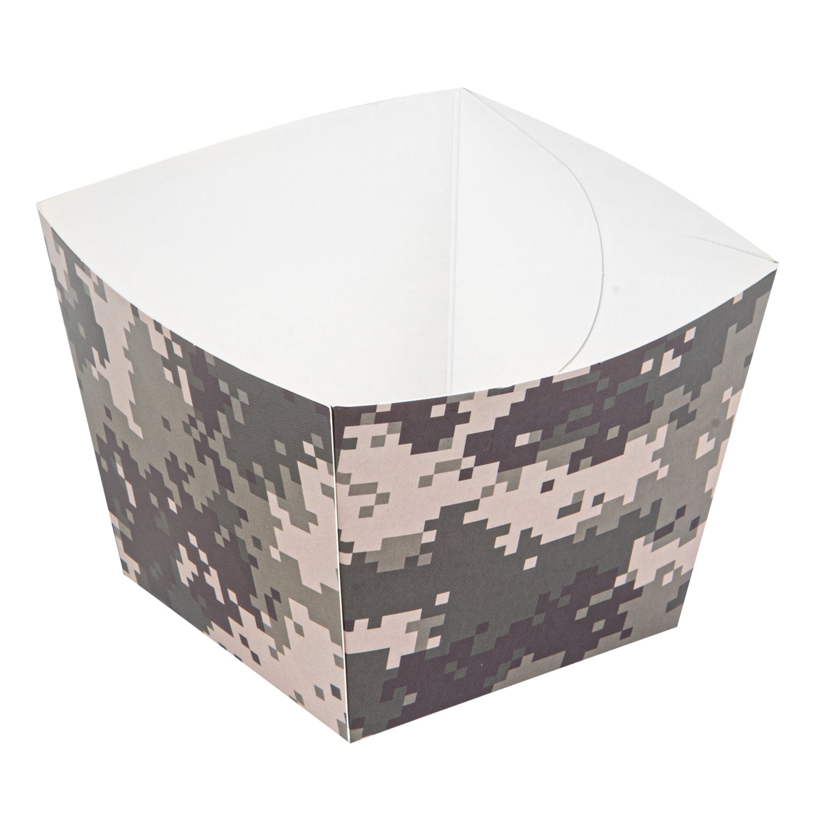 Bio Tek Square Camouflage Paper Snack Box - 4 1/4" x 4 1/4" x 3 1/4" - 200 count box