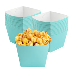 Bio Tek Square Turquoise Paper Snack Box - 4 1/4