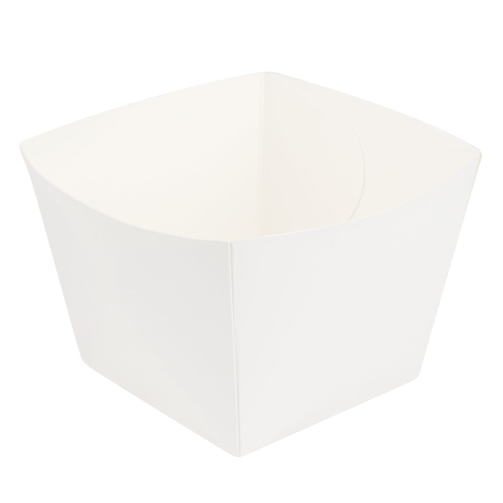 Bio Tek Square White Paper Snack Box - 4 1/4" x 4 1/4" x 3 1/4" - 200 count box