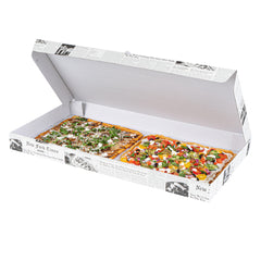 Eco Pie Newsprint and White Paper Corrugated Flatbread Box - 24