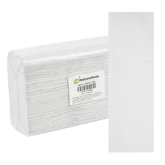 Clean Tek Professional White M-Fold Paper Towel - 1-Ply - 9 1/2