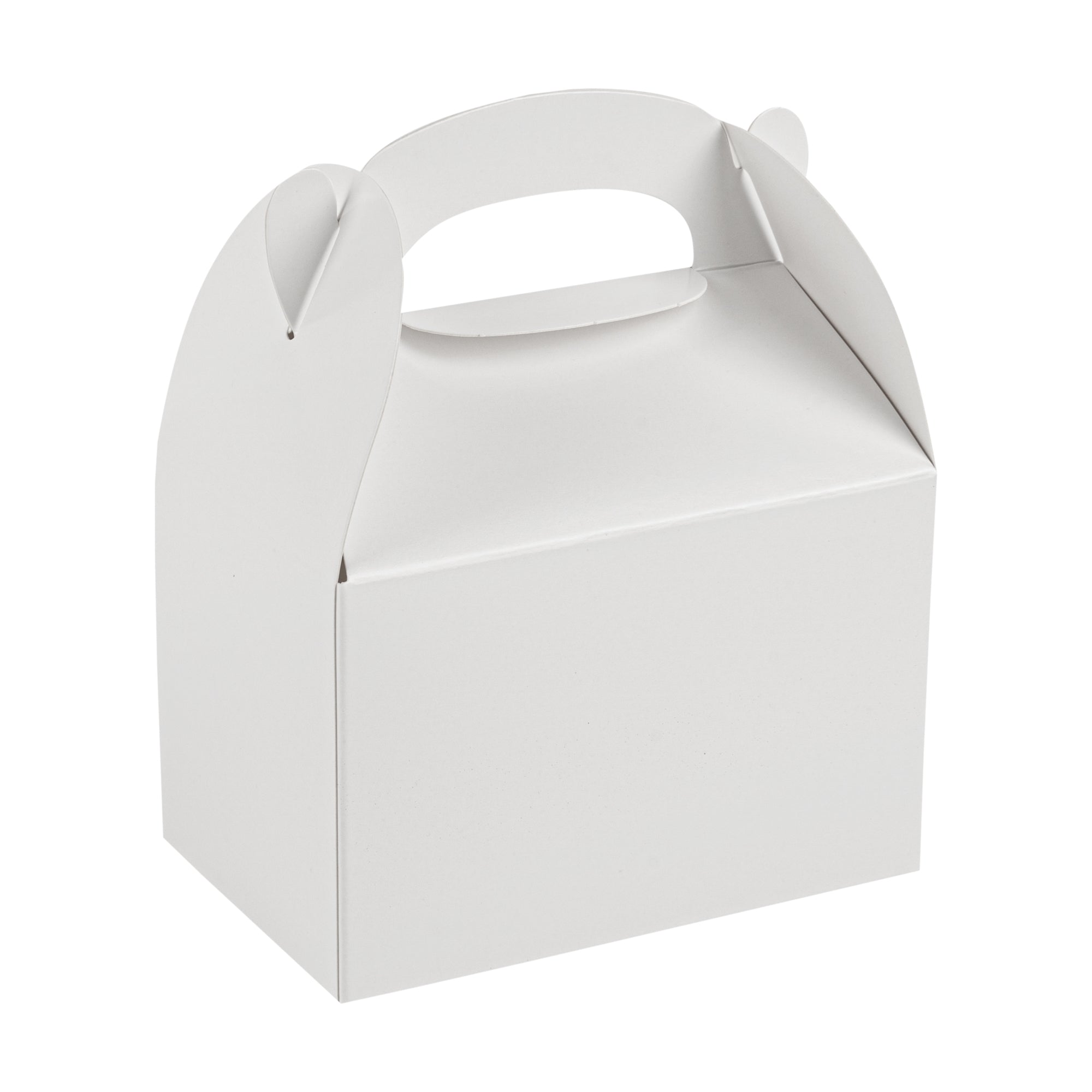 Bio Tek White Paper Gable Box / Lunch Box - Greaseproof - 4" x 2 1/2" x 2 1/2" - 100 count box