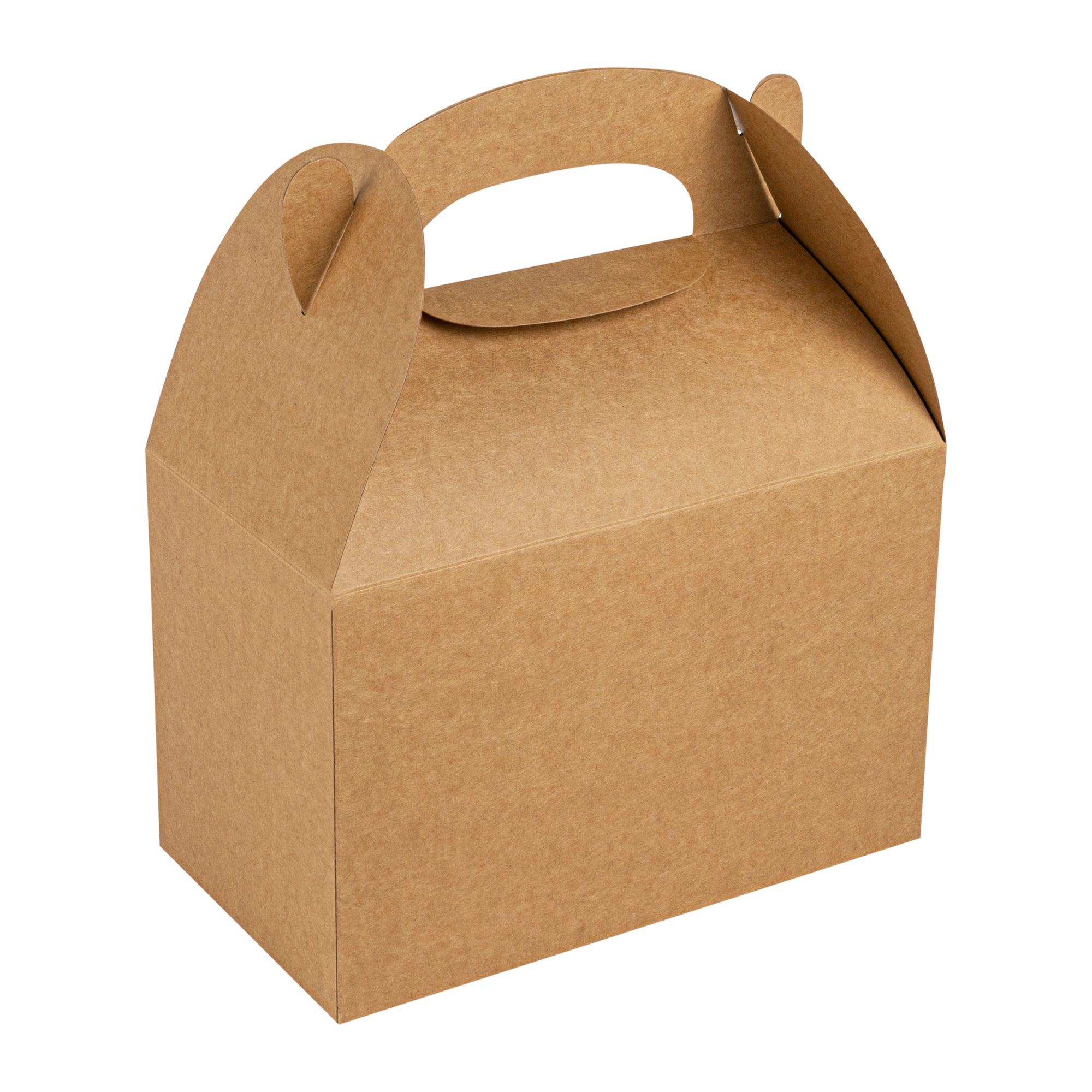 Bio Tek Kraft Paper Gable Box / Lunch Box - Greaseproof - 8 1/2" x 4 3/4" x 5 1/2" - 100 count box