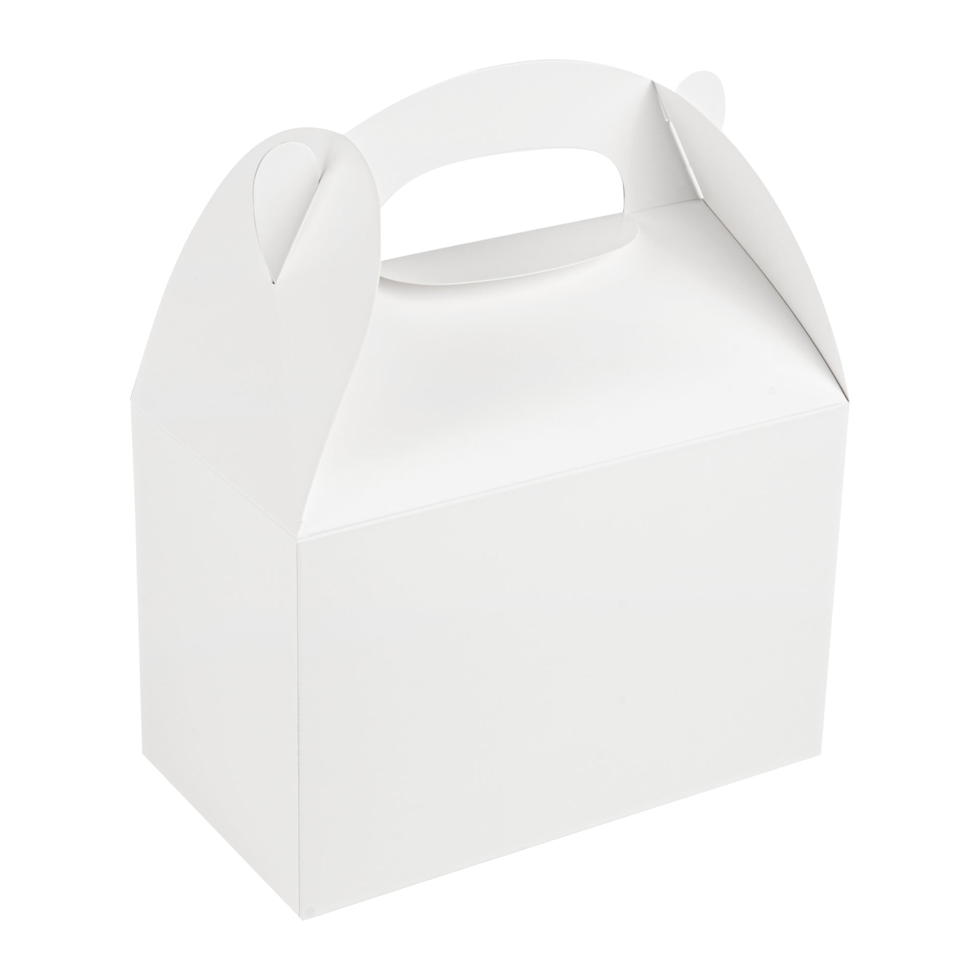 Bio Tek White Paper Gable Box / Lunch Box - Greaseproof - 8 1/2" x 4 3/4" x 5 1/2" - 100 count box