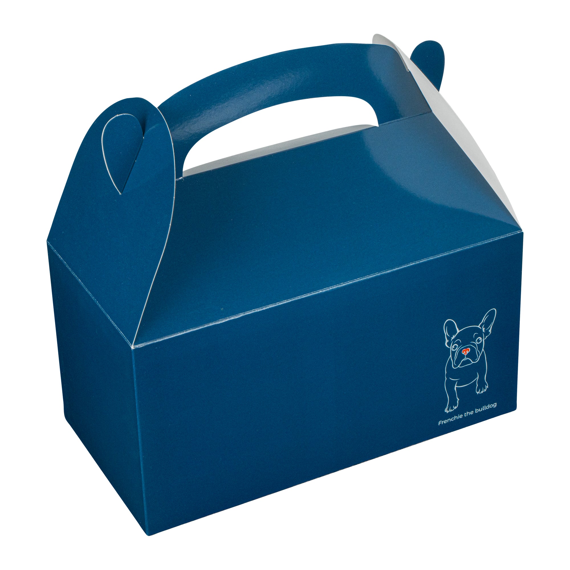 Bio Tek Frenchie Paper Gable Box / Lunch Box - Compostable - 9 1/2" x 5" x 5" - 100 count box