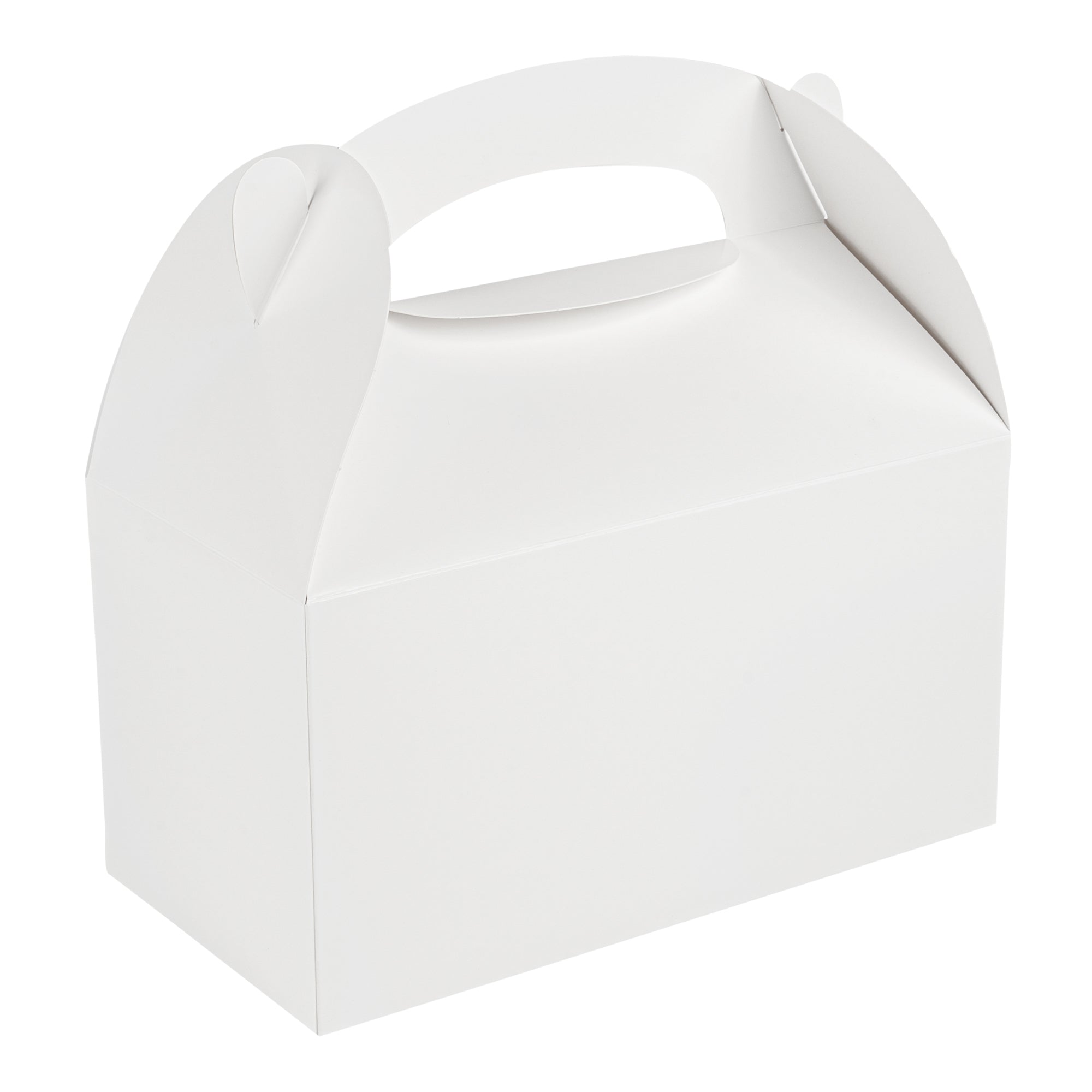 Bio Tek White Paper Gable Box / Lunch Box - Greaseproof - 9 1/2" x 5" x 5" - 100 count box