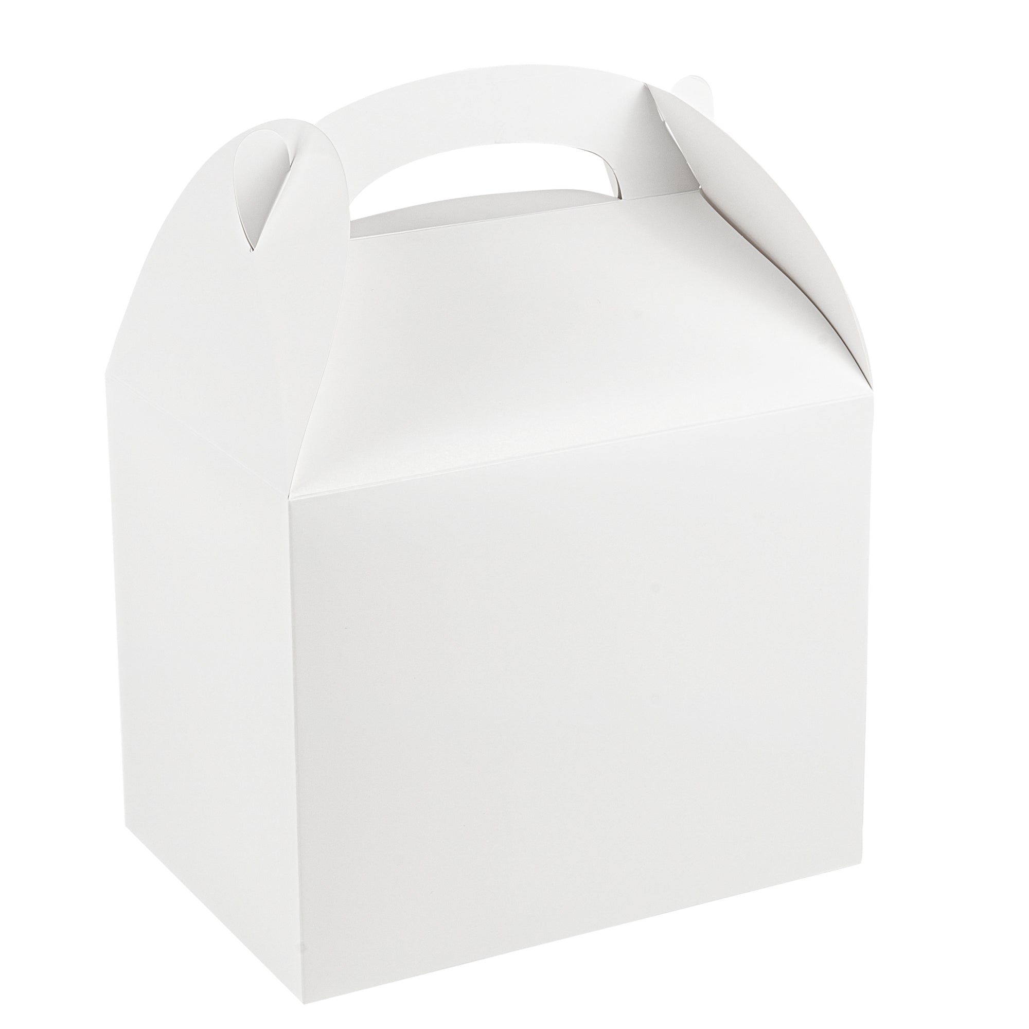 Bio Tek White Paper Gable Box / Lunch Box - Greaseproof - 10" x 7" x 8" - 100 count box