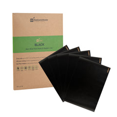 RW Base No PFAS Added Black Paper Food Wrap and Basket Liner - Greaseproof, Compostable - 15