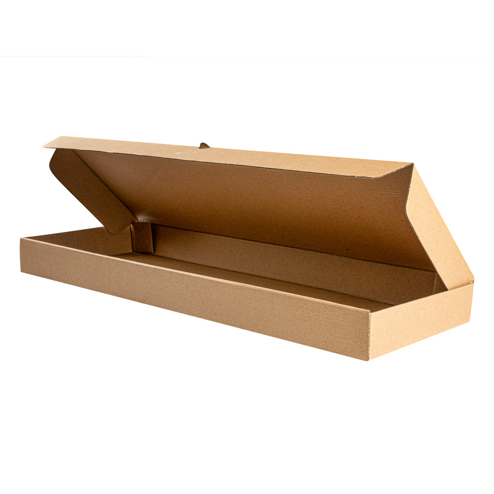 Eco Pie Kraft Paper Corrugated Flatbread Box - 24" x 12" x 2" - 50 count box