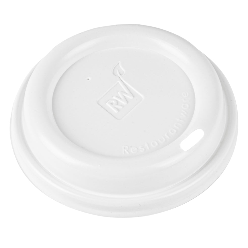 Restpresso Glossy White Plastic Coffee Cup Lid - Fits 8, 12, 16 and 20 oz - 500 count box