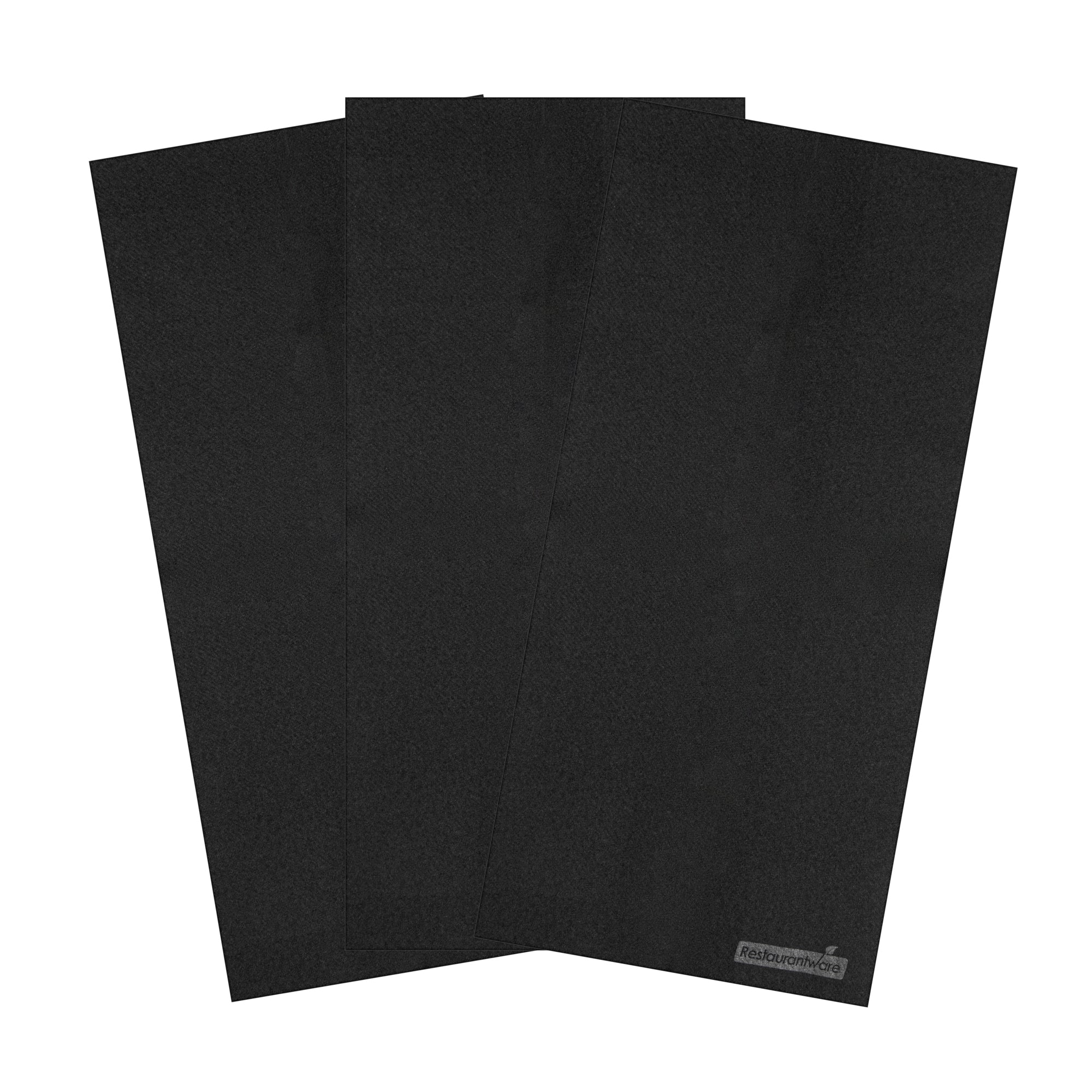 Luxenap Rectangle Black Paper Linen-Feel Guest Towel / Napkin - Air Laid - 15 3/4" x 7 3/4" - 600 count box