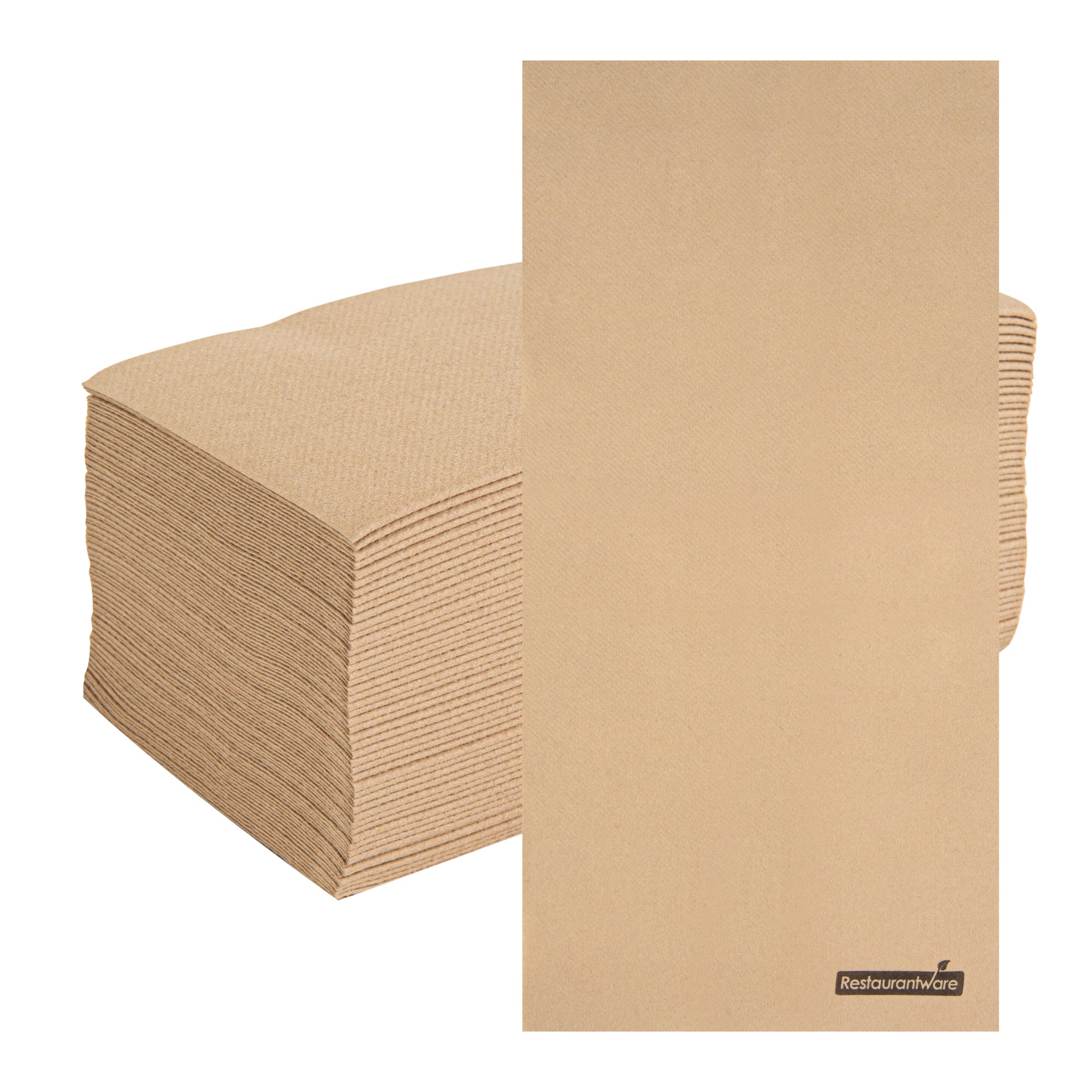 Luxenap Rectangle Kraft Paper Linen-Feel Guest Towel / Napkin - Air Laid - 15 3/4" x 7 3/4" - 600 count box