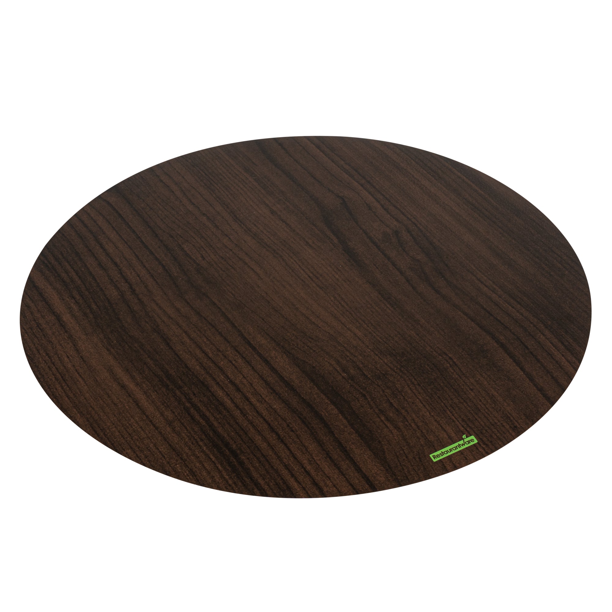 Cater Tek Round Dark Cardboard Cheese / Charcuterie Board - Faux Wood - 13 3/4" x 13 3/4" - 100 count box