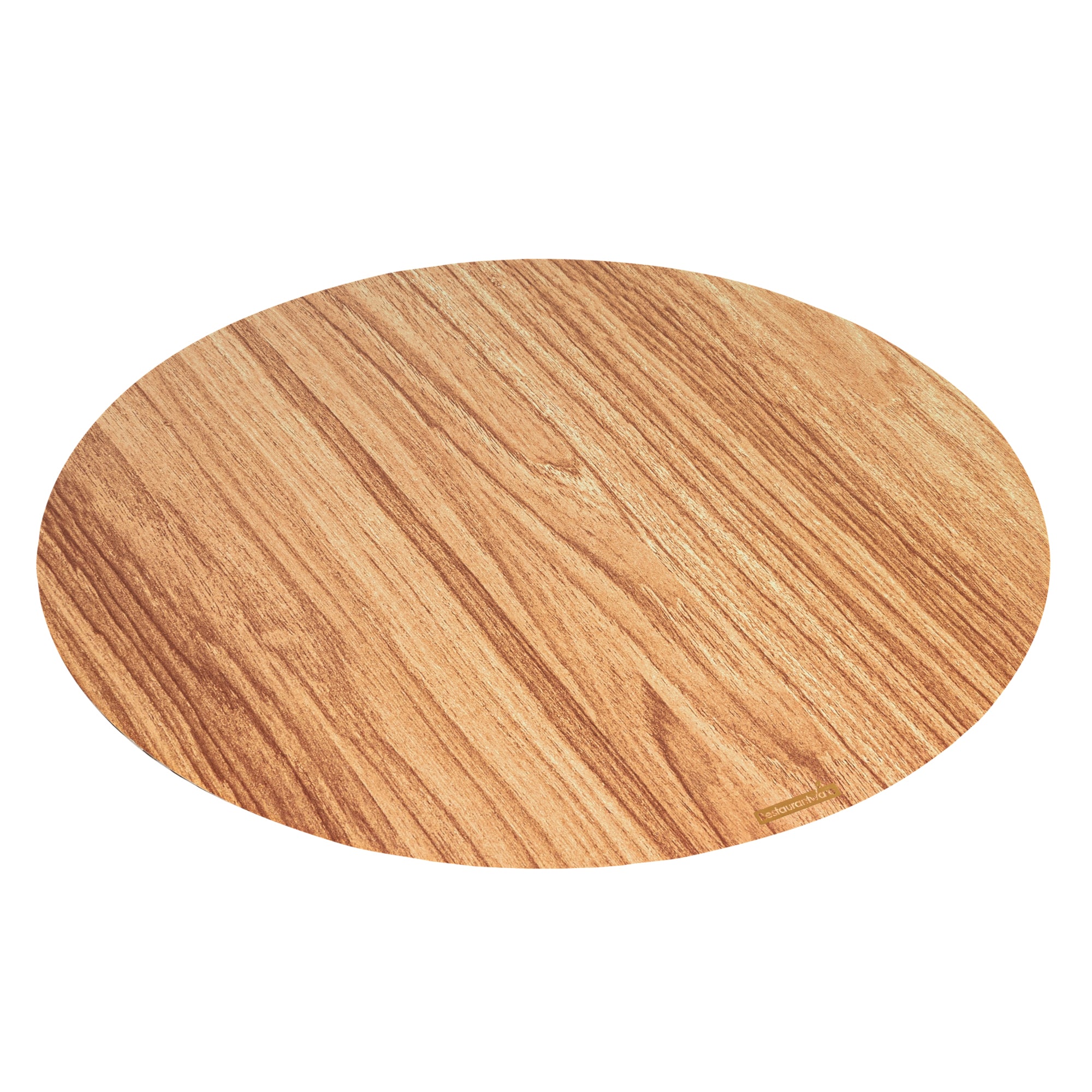 Cater Tek Round Natural Cardboard Cheese / Charcuterie Board - Faux Wood - 13 3/4" x 13 3/4" - 100 count box