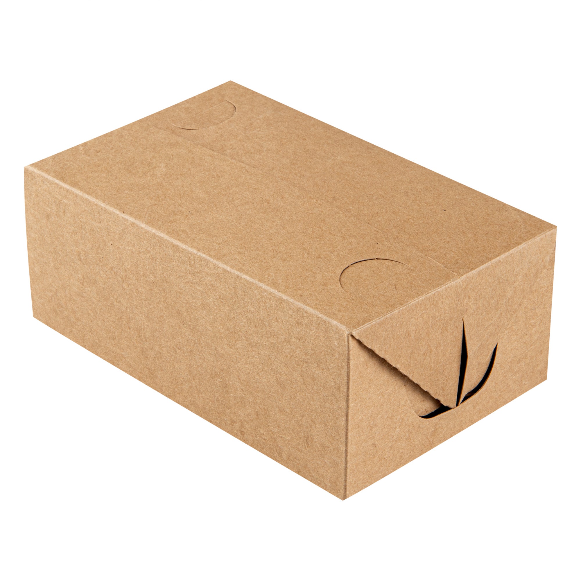 Bio Tek 47 oz Kraft Paper Lunch / Chicken Box - with Fast Top - 7" x 4 1/2" x 2 3/4" - 400 count box