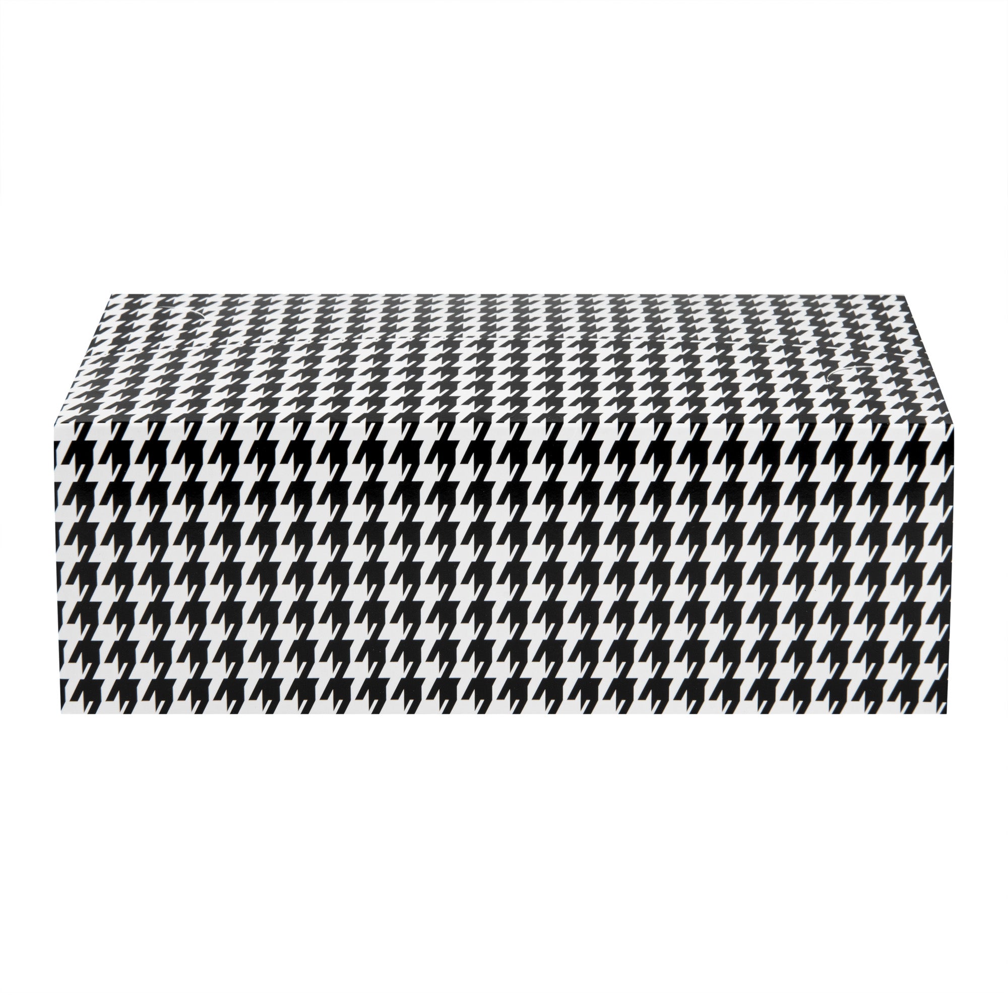 Bio Tek 71 oz Black Houndstooth Paper Lunch / Chicken Box - with Fast Top - 8 3/4" x 5" x 3" - 400 count box