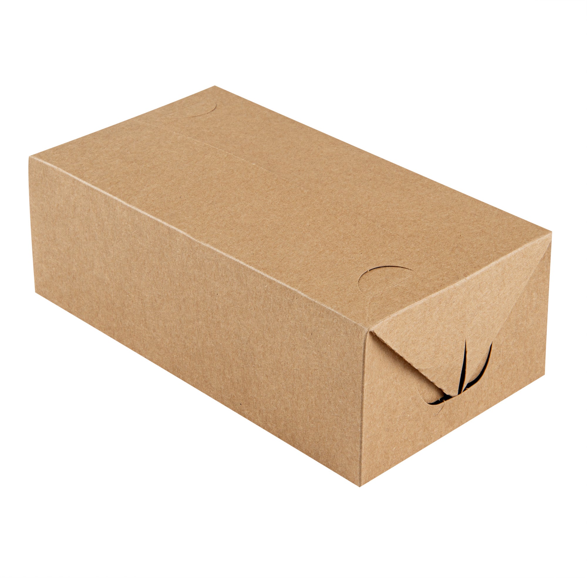 Bio Tek 71 oz Kraft Paper Lunch / Chicken Box - with Fast Top - 8 3/4" x 5" x 3" - 400 count box