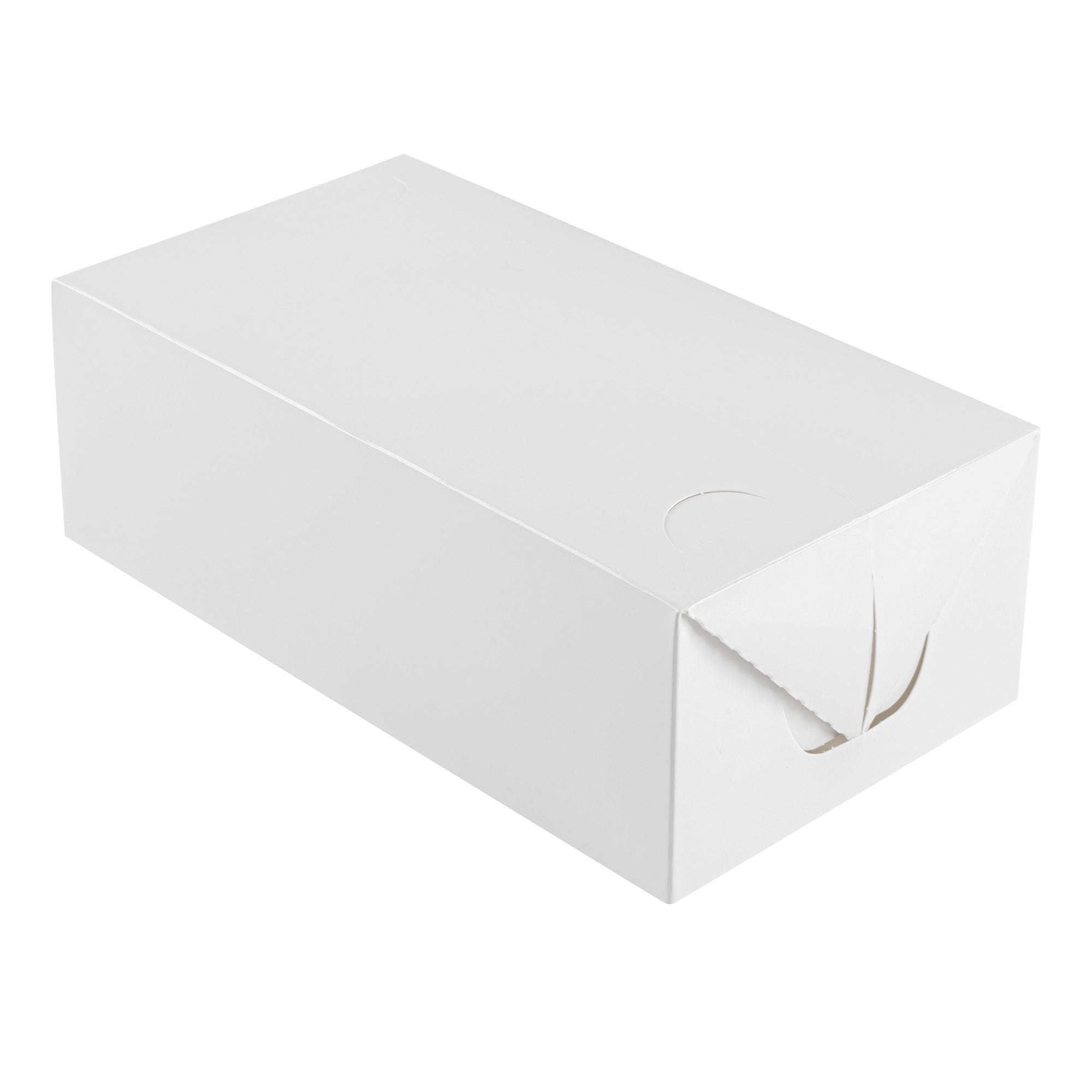 Bio Tek 71 oz White Paper Lunch / Chicken Box - with Fast Top - 8 3/4" x 5" x 3" - 400 count box