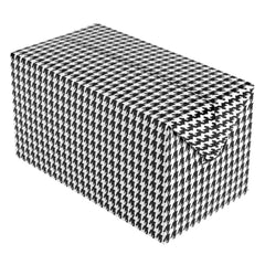 Bio Tek 80 oz Black Houndstooth Paper Lunch / Chicken Box - with Fast Top - 9