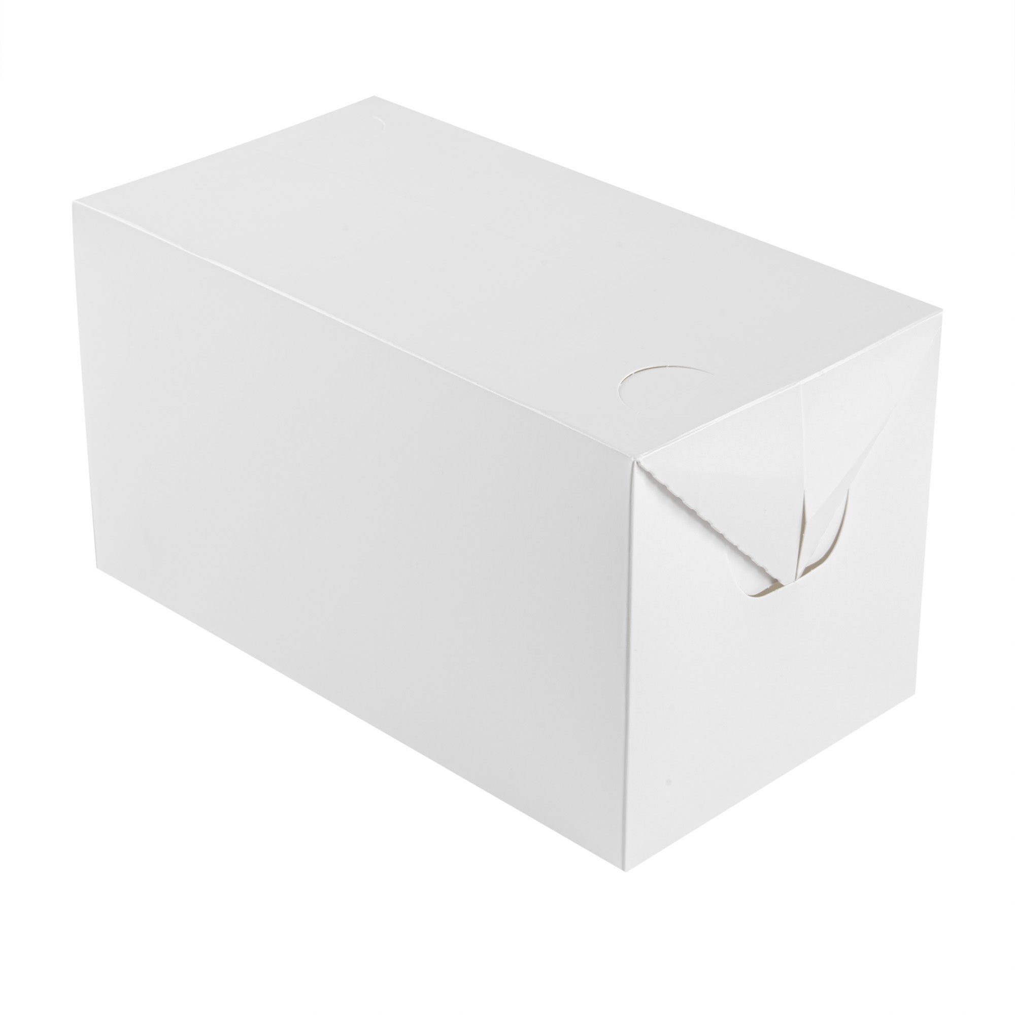 Bio Tek 80 oz White Paper Lunch / Chicken Box - with Fast Top - 9" x 5" x 5" - 400 count box