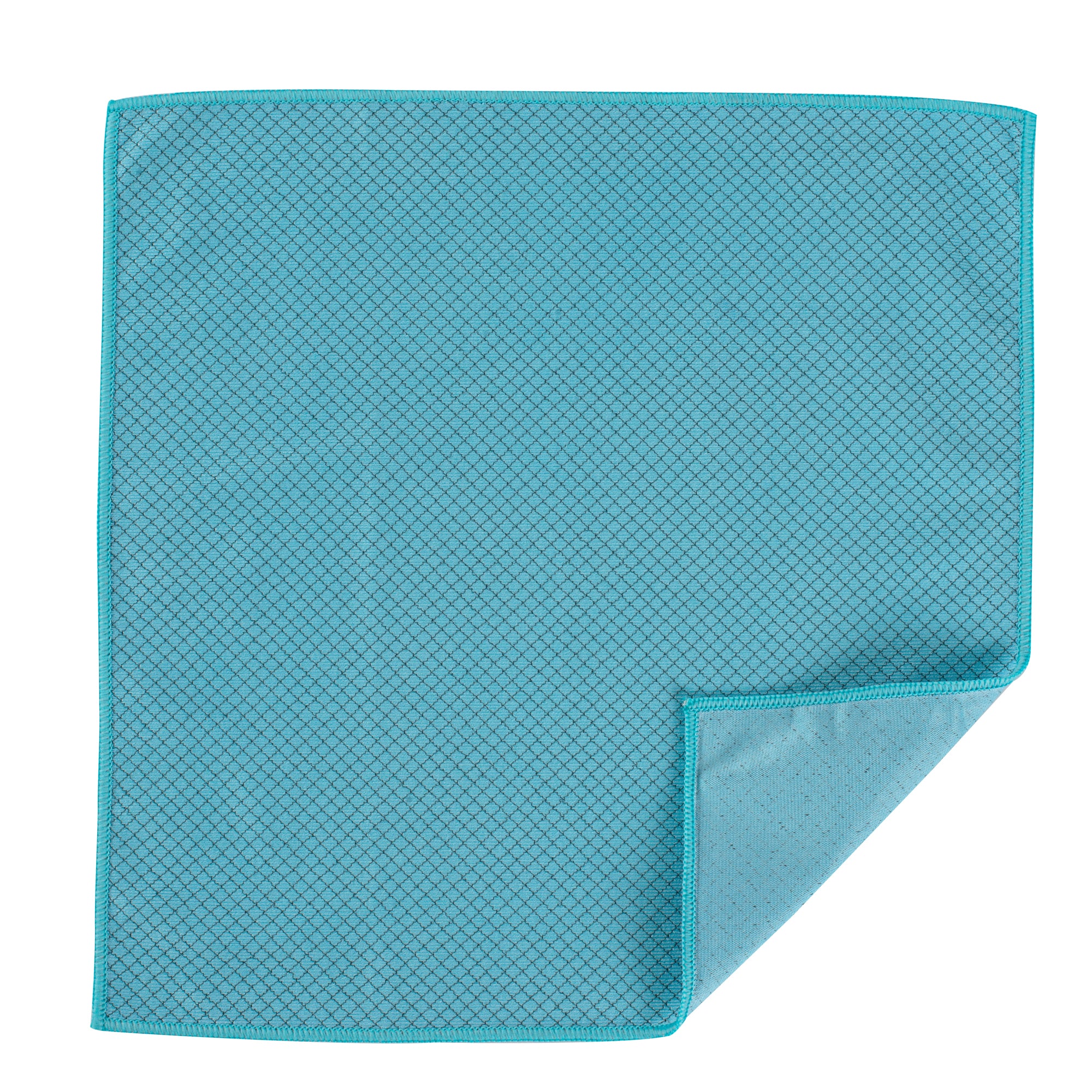 Clean Tek Professional Light Blue Microfiber Glass Cleaning Cloth - Diamond Weave - 15 3/4" x 15 3/4" - 100 count box