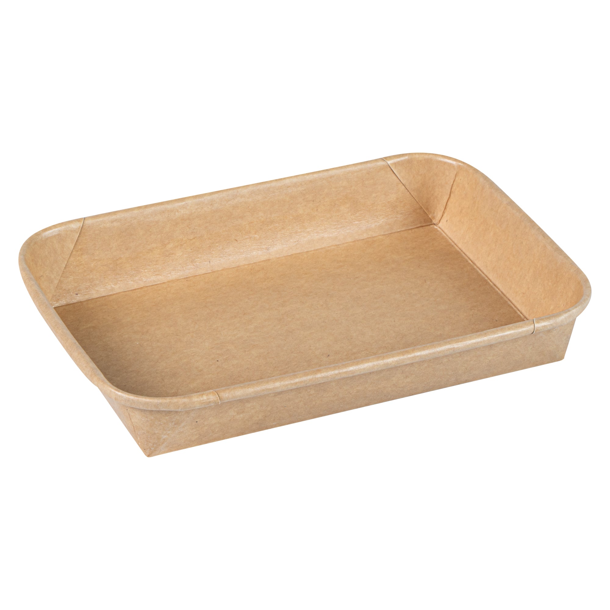 Matsuri Vision 8 oz Rectangle Kraft Paper Sushi Container - 6 1/2" x 4 1/2" x 1" - 100 count box