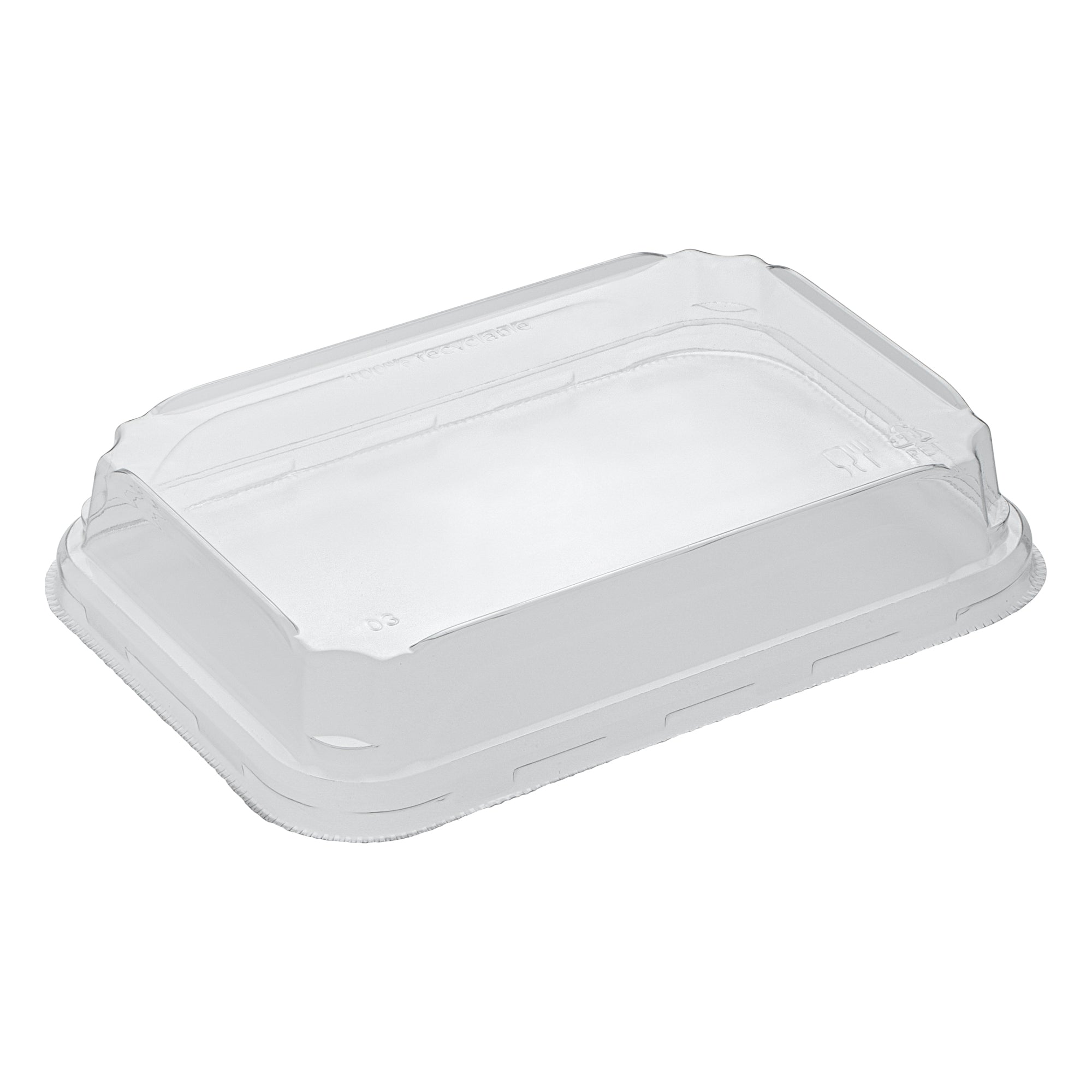 Matsuri Vision Clear PET Plastic Lid - Fits 8 oz Sushi Container, Anti-Fog - 100 count box