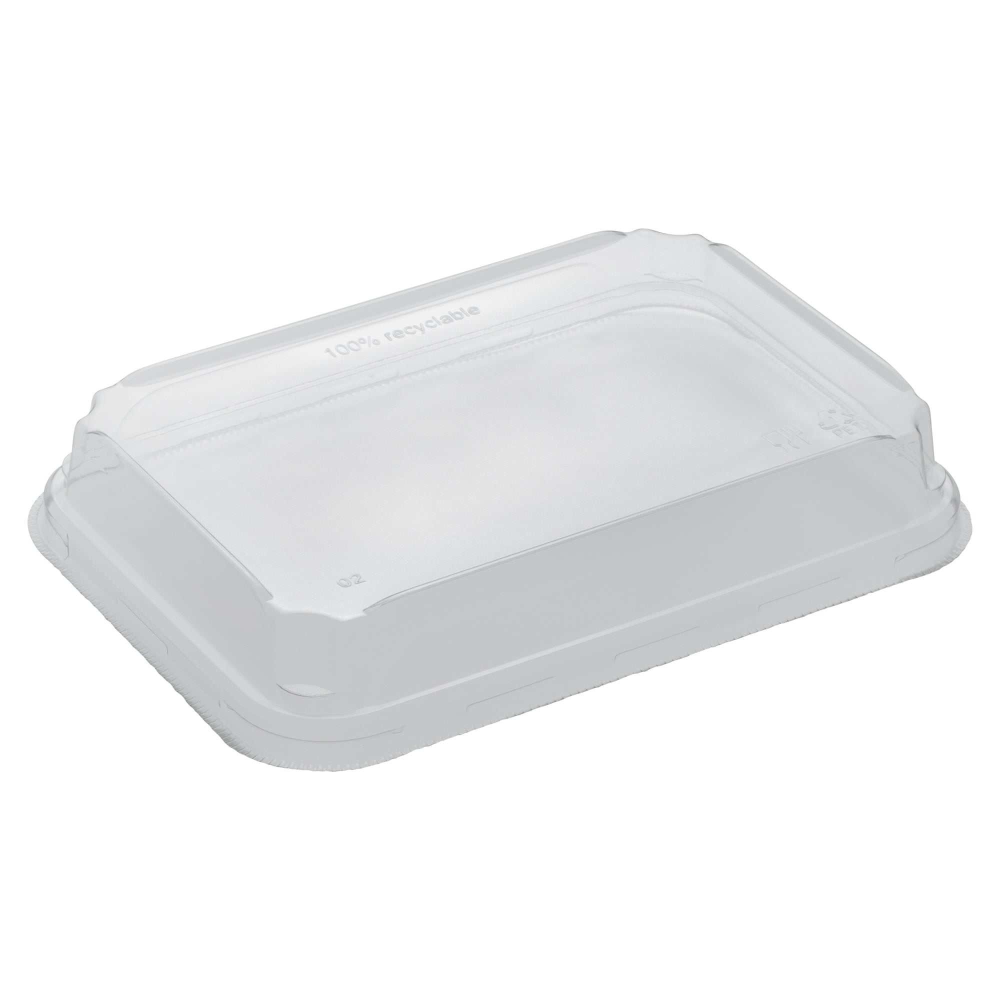 Matsuri Vision Clear PET Plastic Lid - Fits 11 oz Sushi Container, Anti-Fog - 100 count box