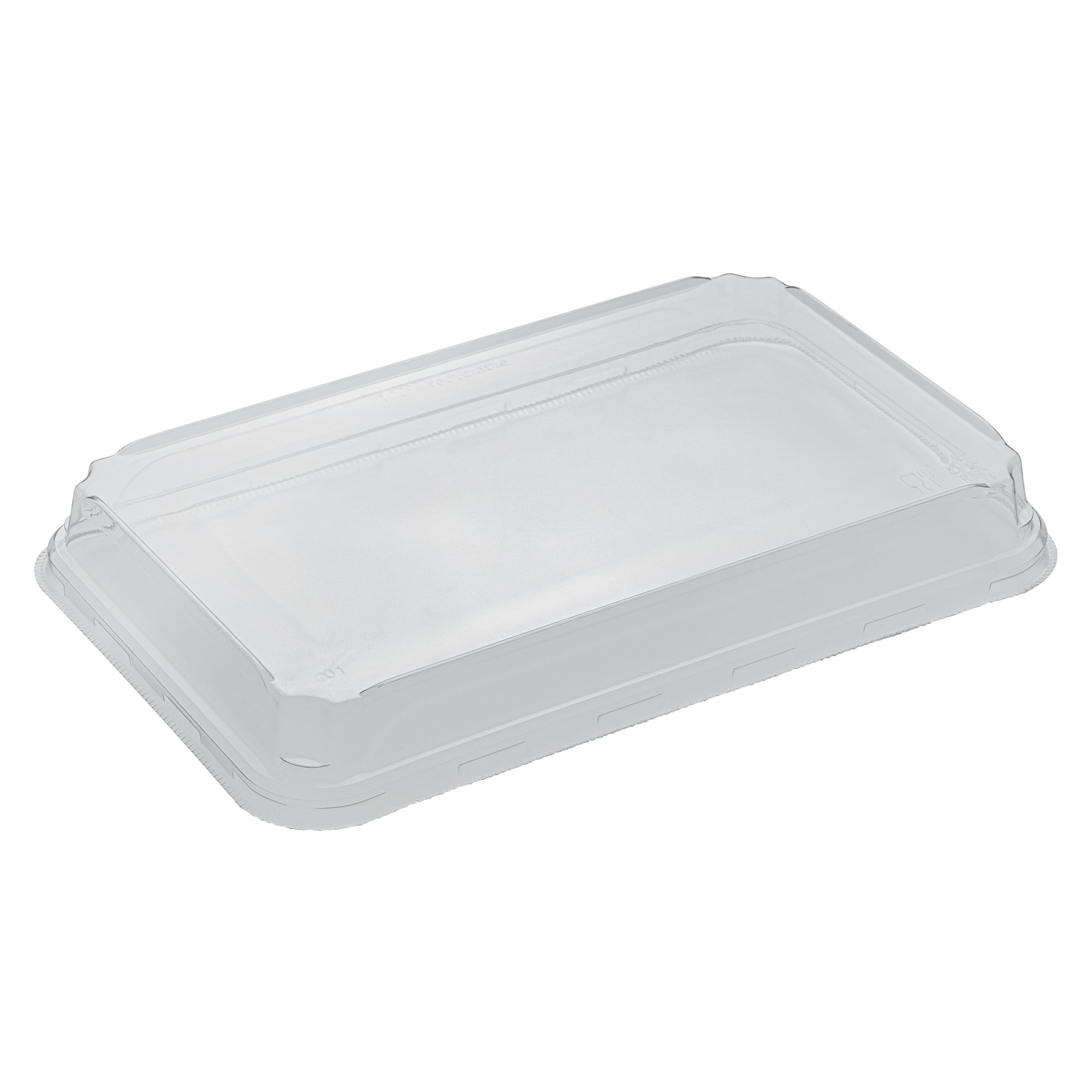 Matsuri Vision Clear PET Plastic Lid - Fits 20 oz Sushi Container, Anti-Fog - 100 count box