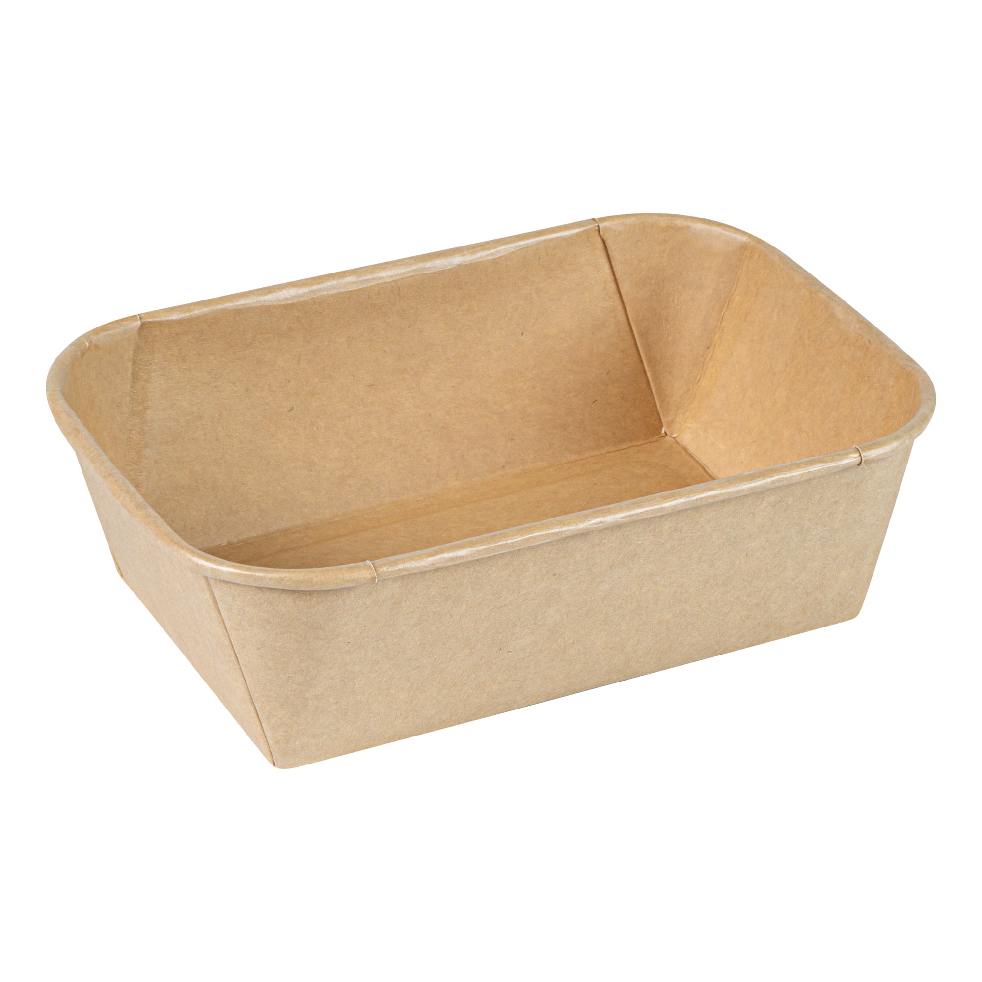 Matsuri Vision 22 oz Rectangle Kraft Paper Sushi Container - 6 1/2" x 4 3/4" x 2" - 100 count box