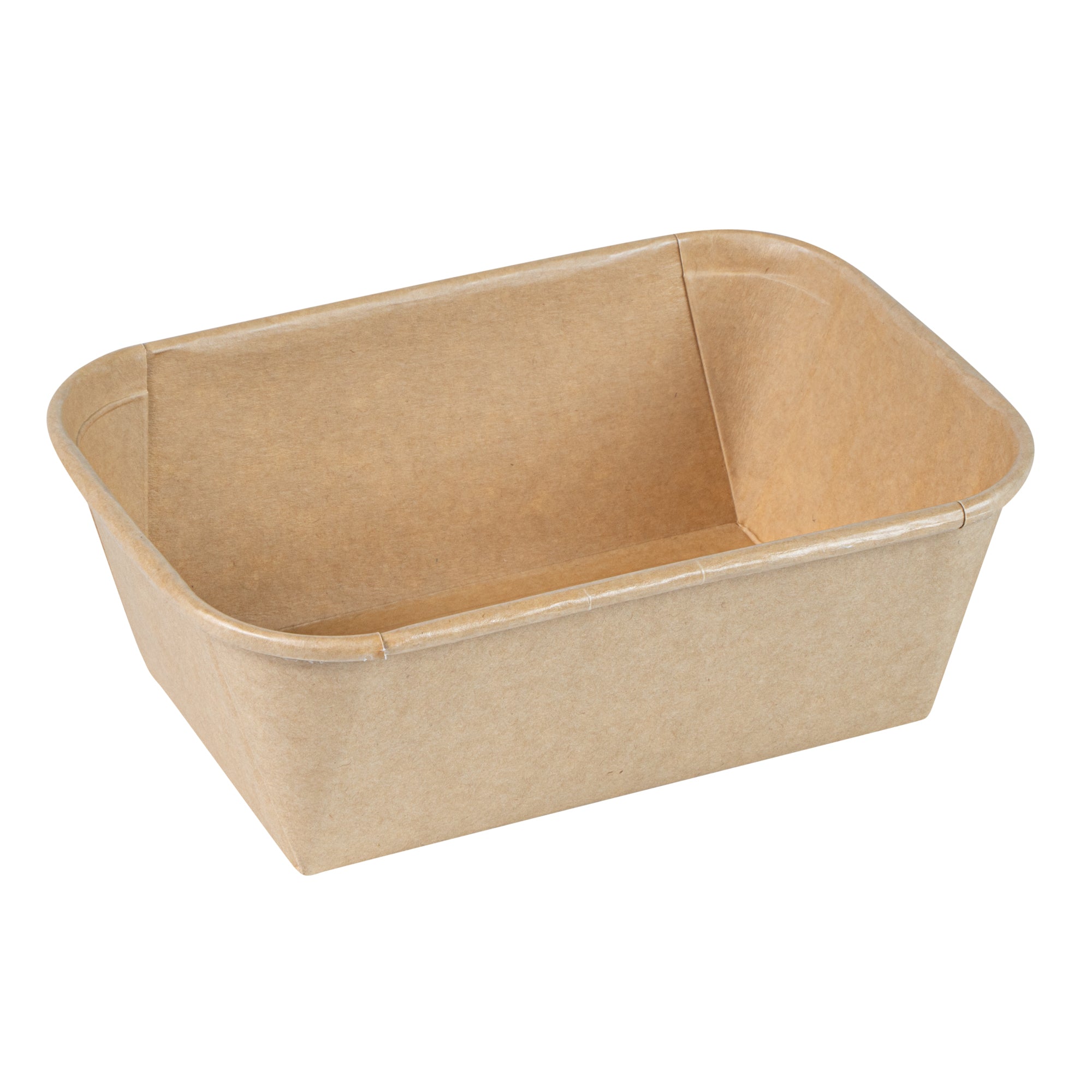 Matsuri Vision 26 oz Rectangle Kraft Paper Sushi Container - 6 1/2" x 4 3/4" x 2 1/4" - 100 count box