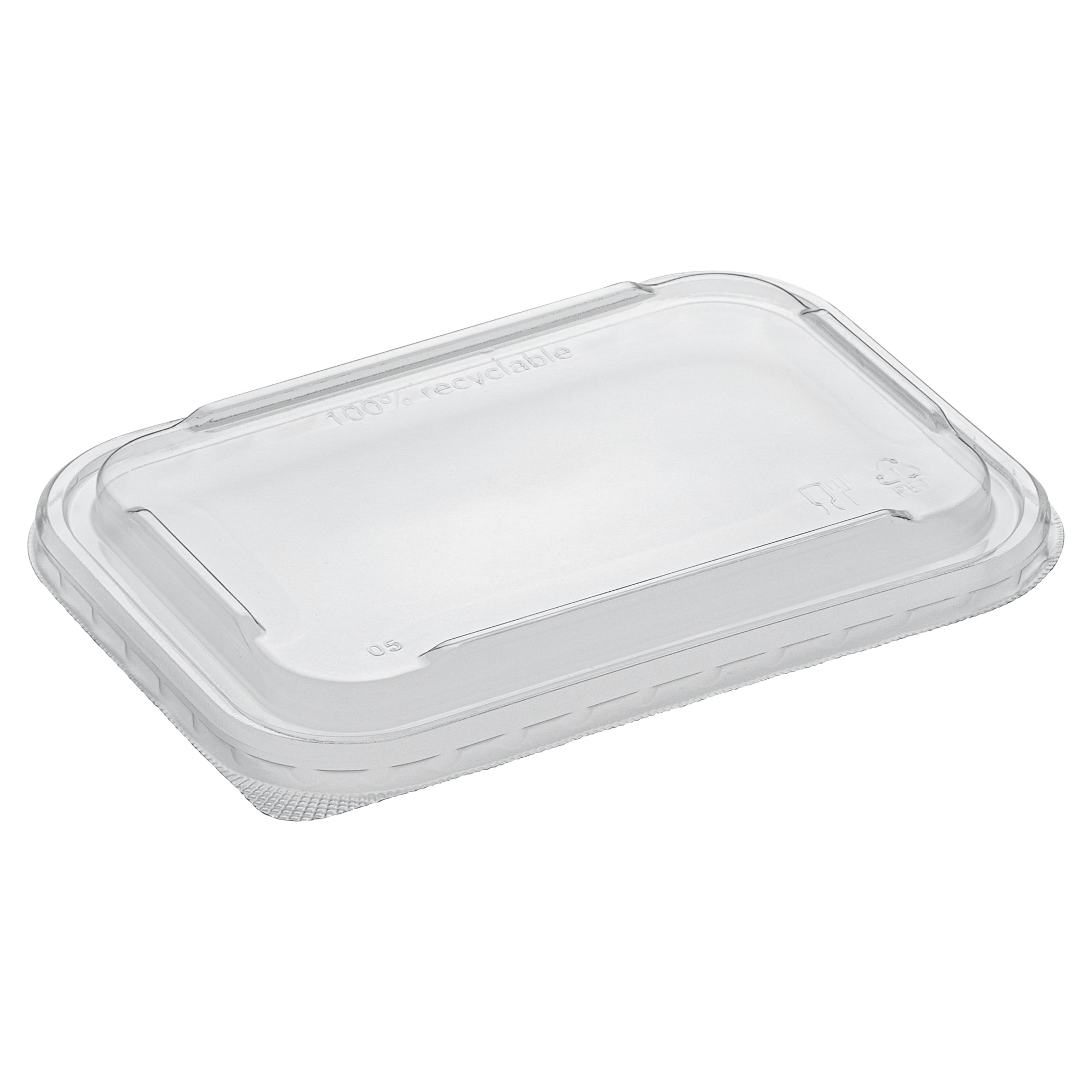 Matsuri Vision Clear PET Plastic Lid - Fits 17, 22, 26 and 34 oz Sushi Containers, Anti-Fog - 100 count box