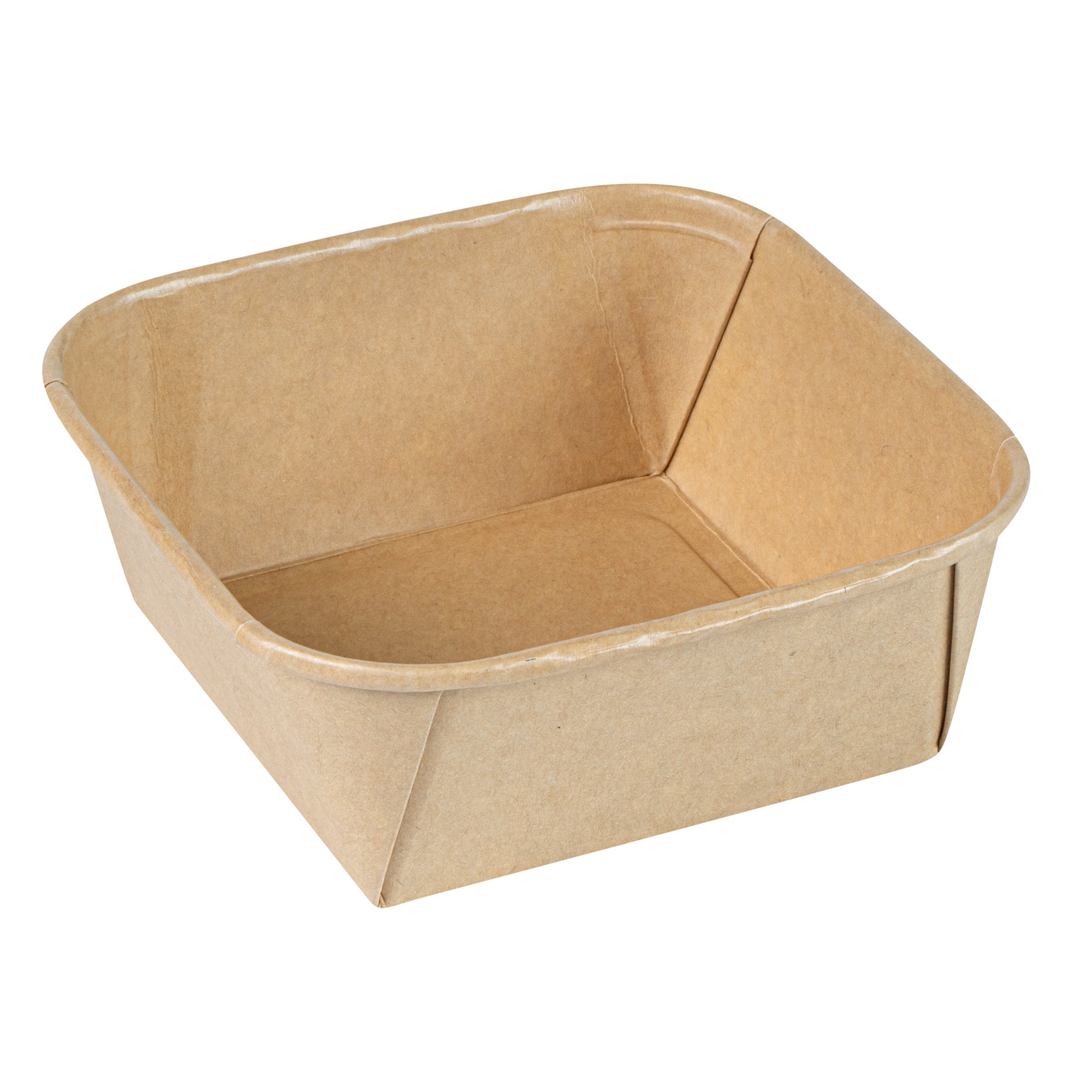 Matsuri Vision 17 oz Square Kraft Paper Sushi Container - 5" x 5" x 2" - 100 count box