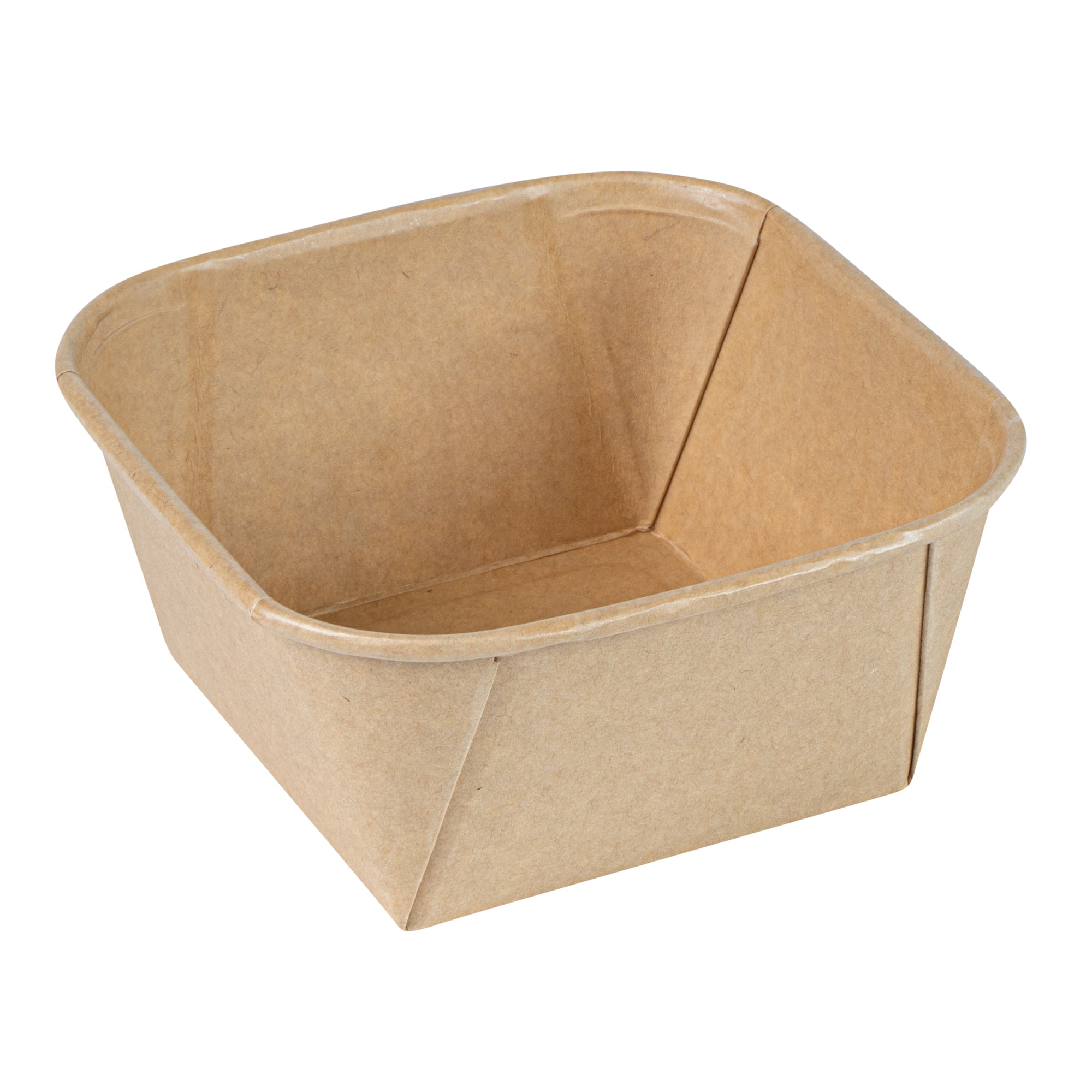 Matsuri Vision 22 oz Square Kraft Paper Sushi Container - 5" x 5" x 2 1/4" - 100 count box