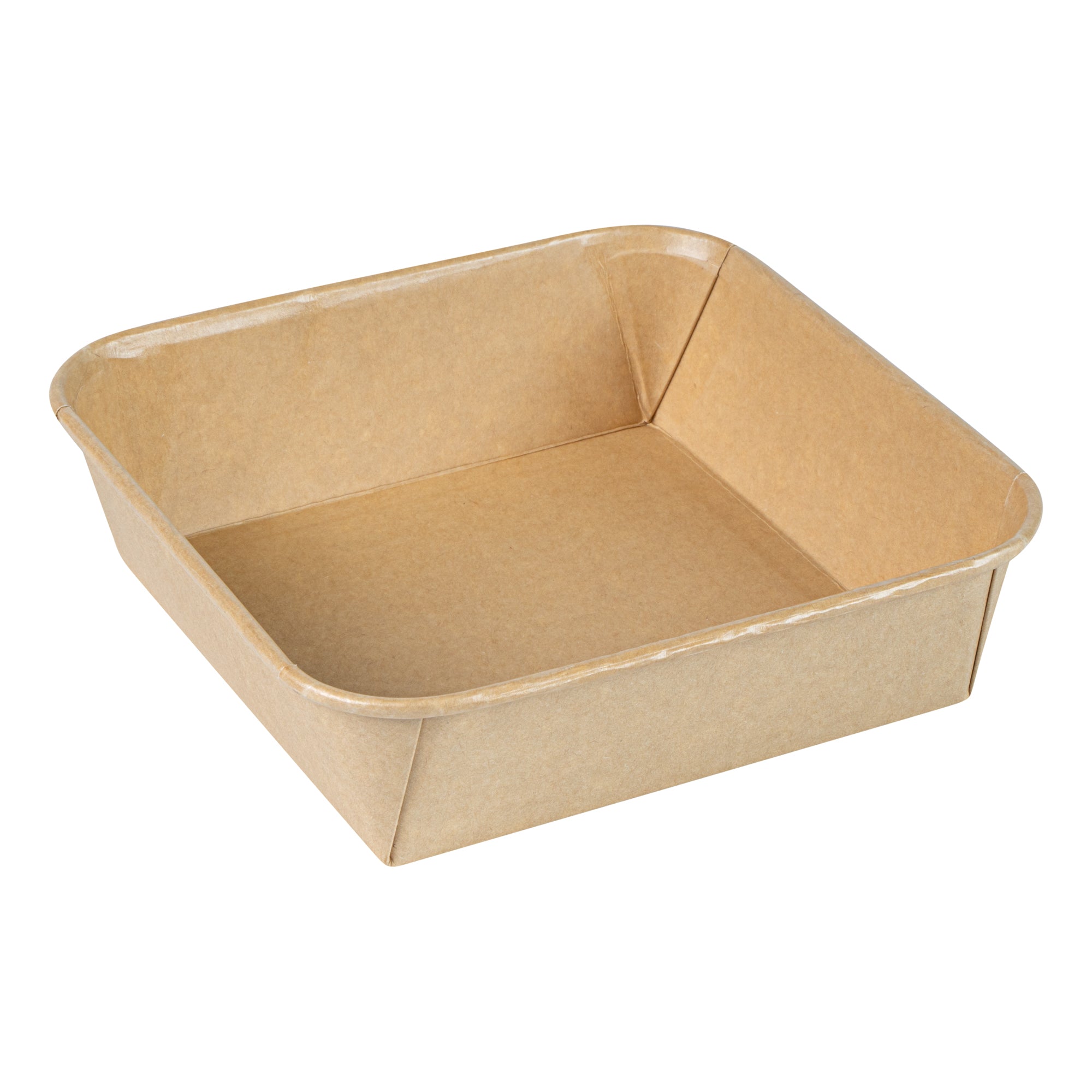 Matsuri Vision 34 oz Square Kraft Paper Sushi Container - 7" x 7" x 2" - 100 count box