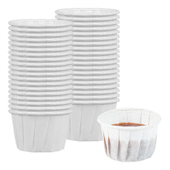 Sustain 1.5 oz White Paper Portion Cup - Compostable - 100 count box