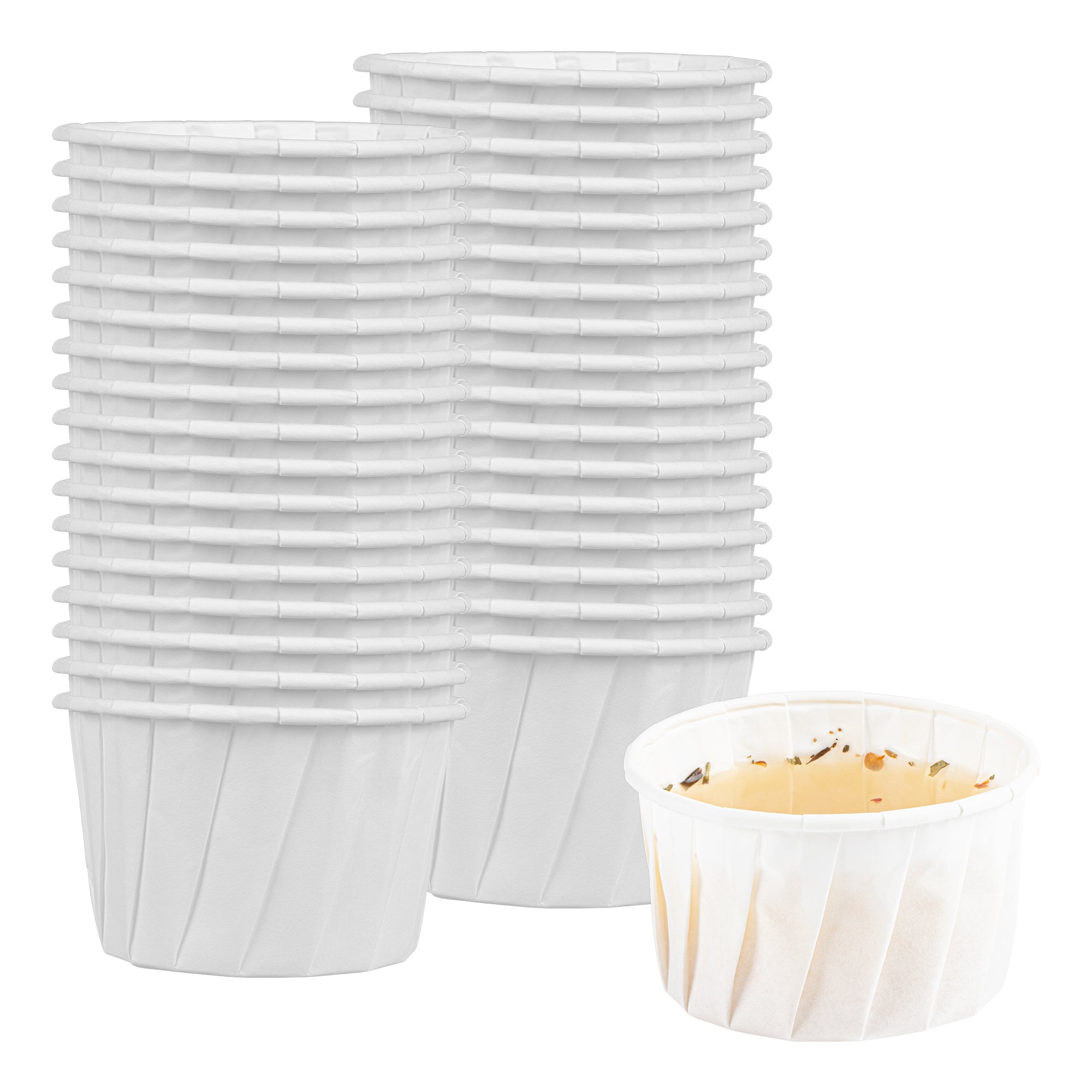 Sustain 3.25 oz White Paper Portion Cup - Compostable - 2000 count box