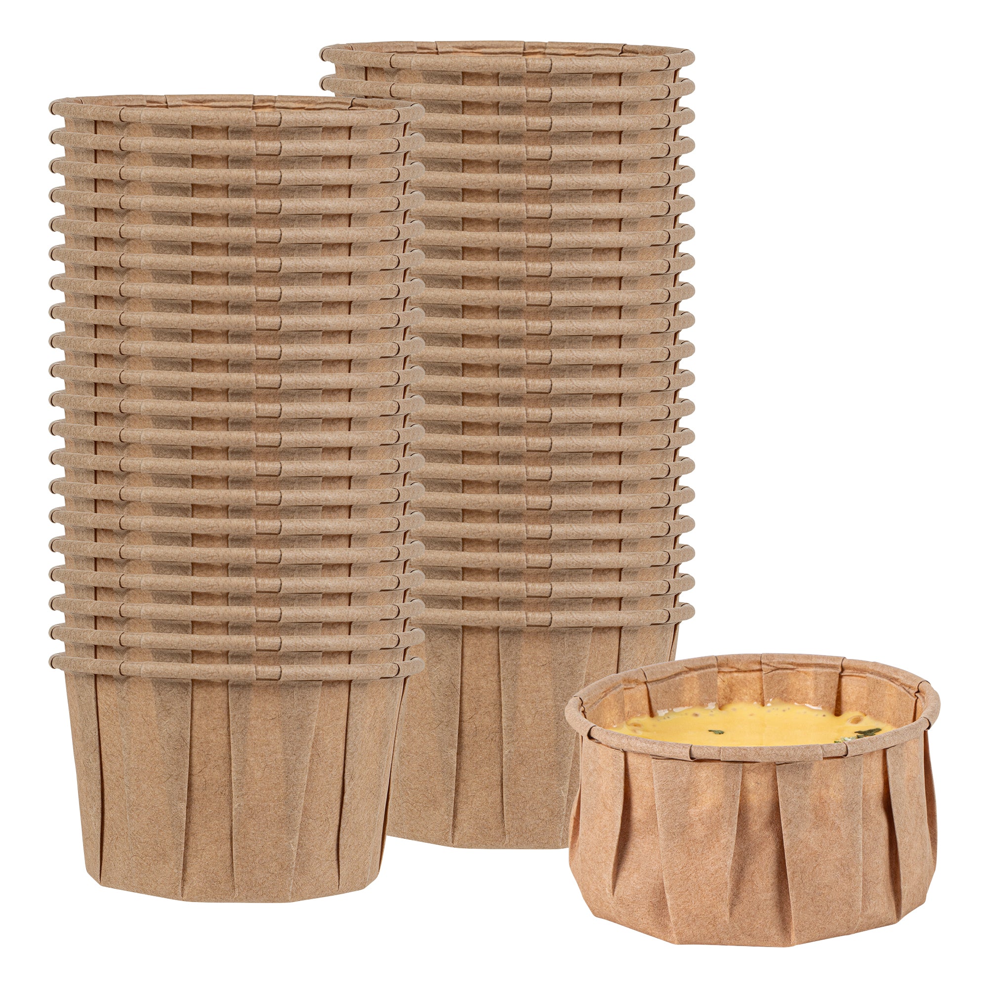 Sustain 4 oz Kraft Paper Portion Cup - Compostable - 2000 count box