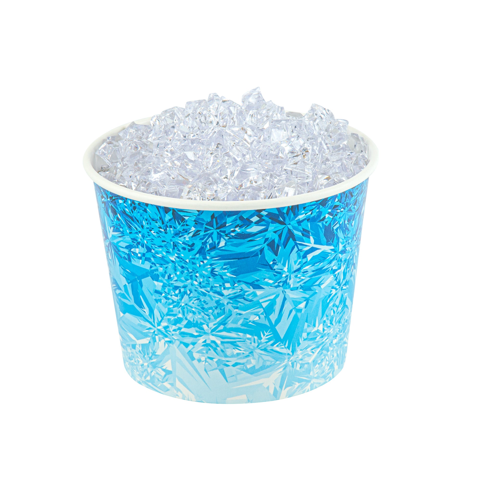 Cater Tek 5 lb Blue Disposable Paper Ice Bucket - 7 1/2" x 7 1/2" x 5 3/4" - 100 count box