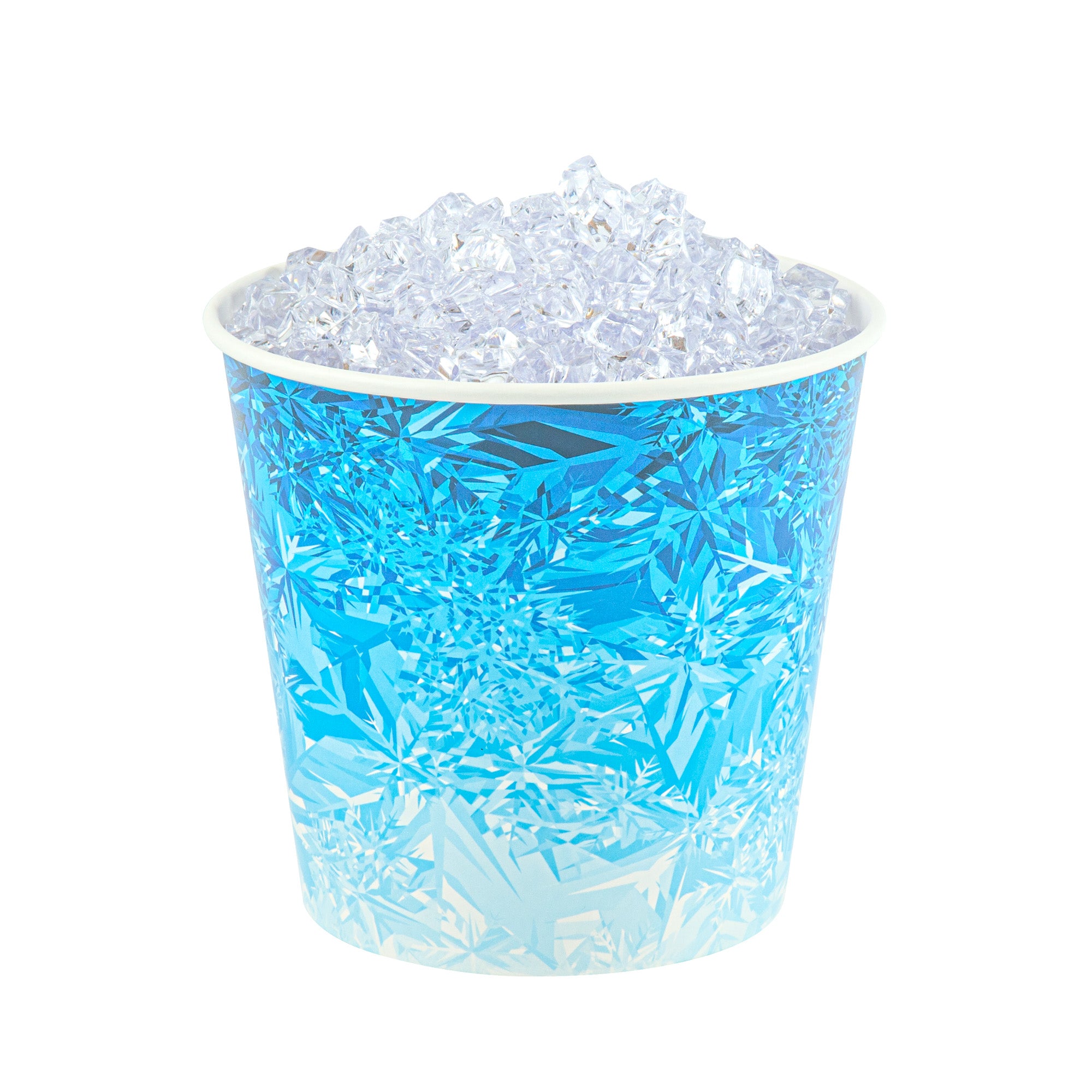 Cater Tek 10 lb Blue Disposable Paper Ice Bucket - 8 3/4" x 8 3/4" x 8 1/4" - 100 count box