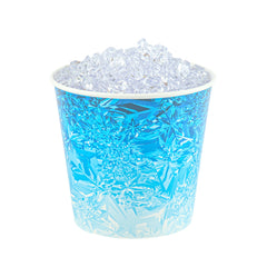 Cater Tek 10 lb Blue Disposable Paper Ice Bucket - 8 3/4