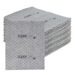 Clean Tek Professional Gray Universal Sorbent Pad - Heavy Weight, Perforated - 15